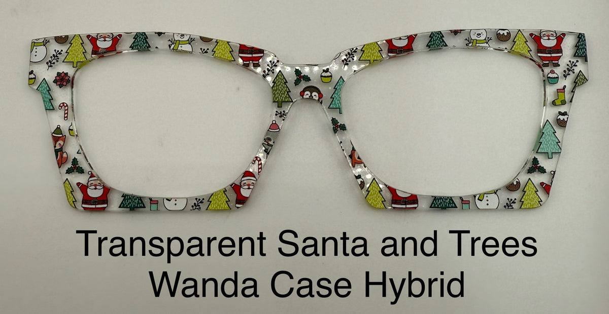 Transparent Santa and Trees