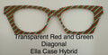 Transparent Red & Green Diagonal Stripes