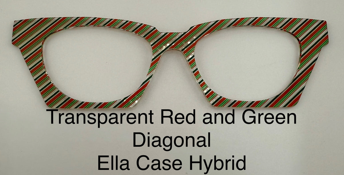 Transparent Red & Green Diagonal Stripes