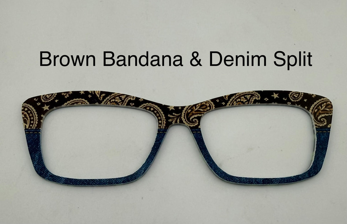Brown Bandana & Denim Split