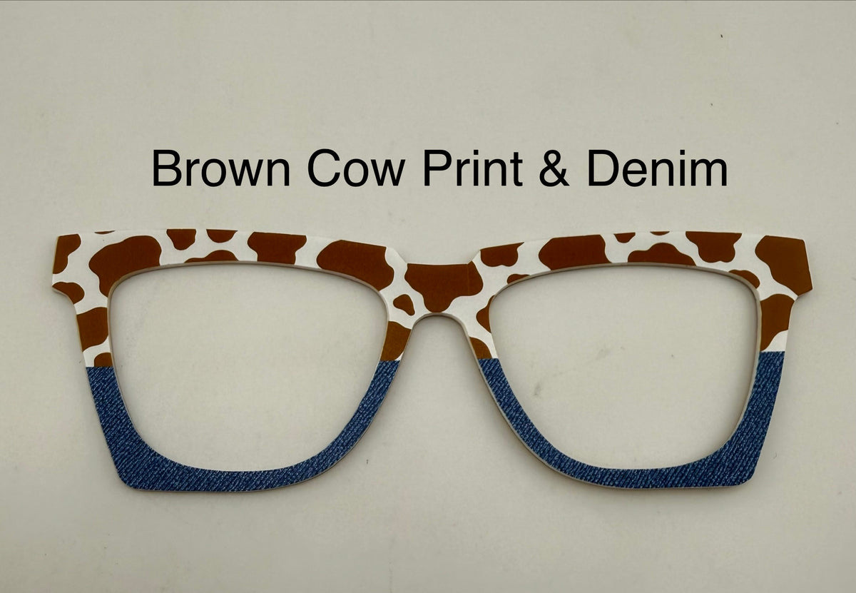 Brown Cow Print & Denim