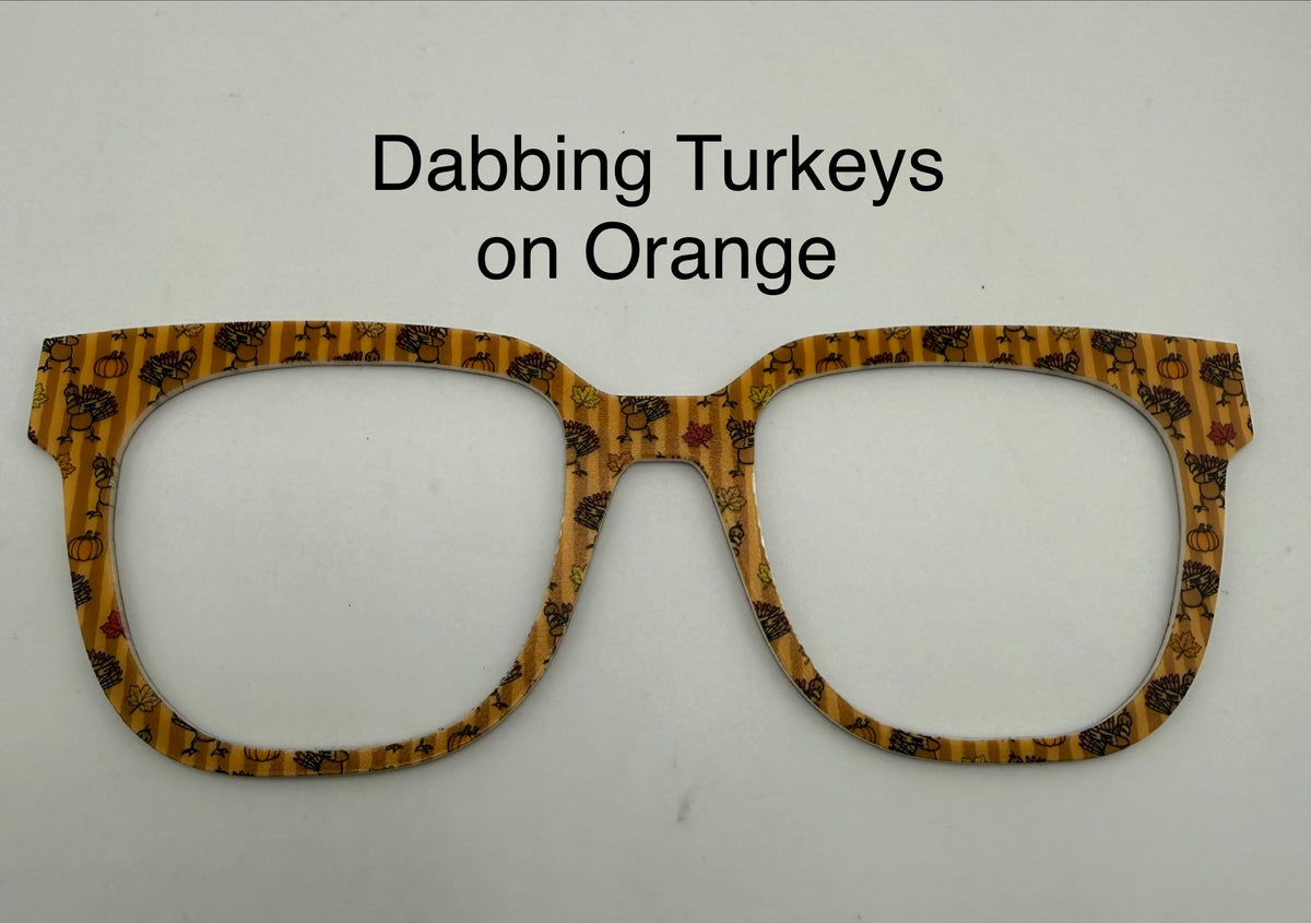 Dabbing Turkeys on Orange