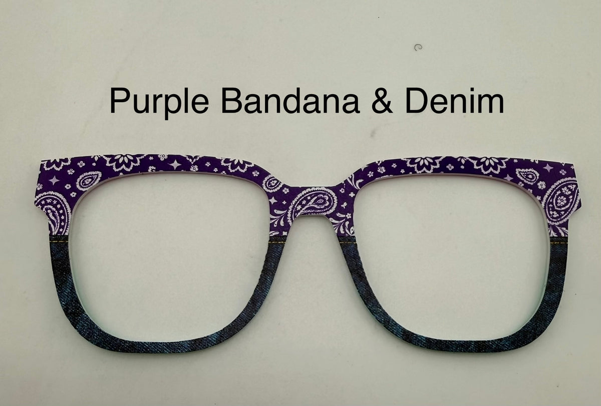 Purple Bandana & Denim Split