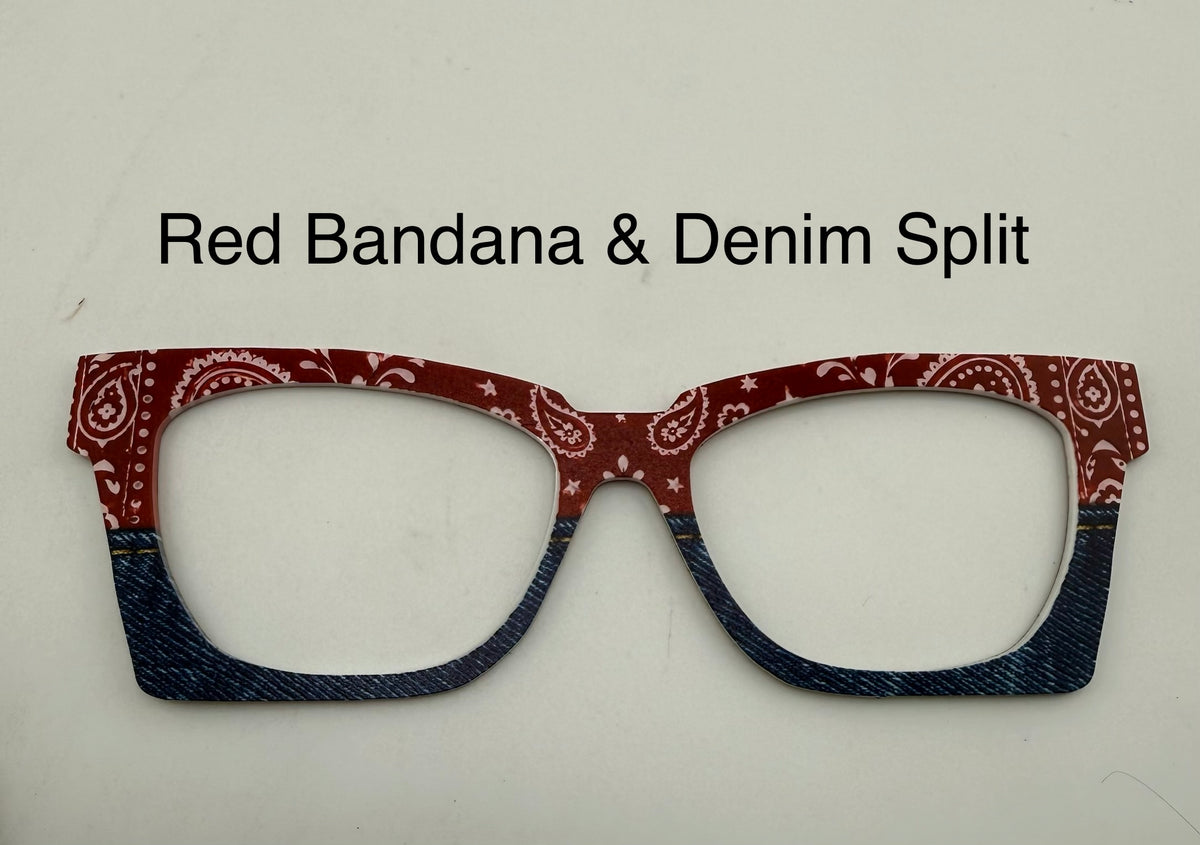 Red Bandana & Denim Split