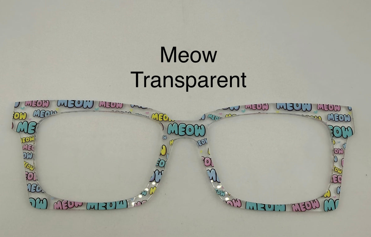 Meow Transparent Cat Lover Topper